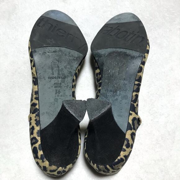 Thierry Rabotin Ella leopard fabric booties with suede heels 36 made in Italy - Picture 9 of 14